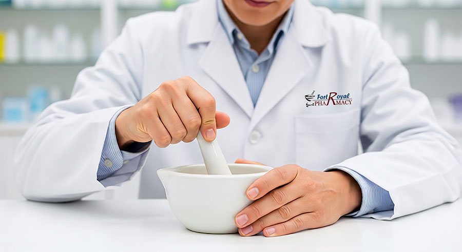 Pharmacist compounding medication